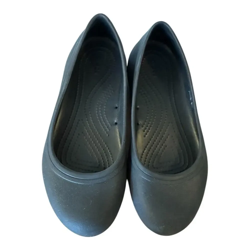 Crocs At Work Alice Work Flat in Black, Professional Women’s Size 9